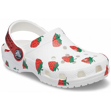 Crocs Klassiska Mat Print Clogs Tjej Vita | Sverige 1517OKIR